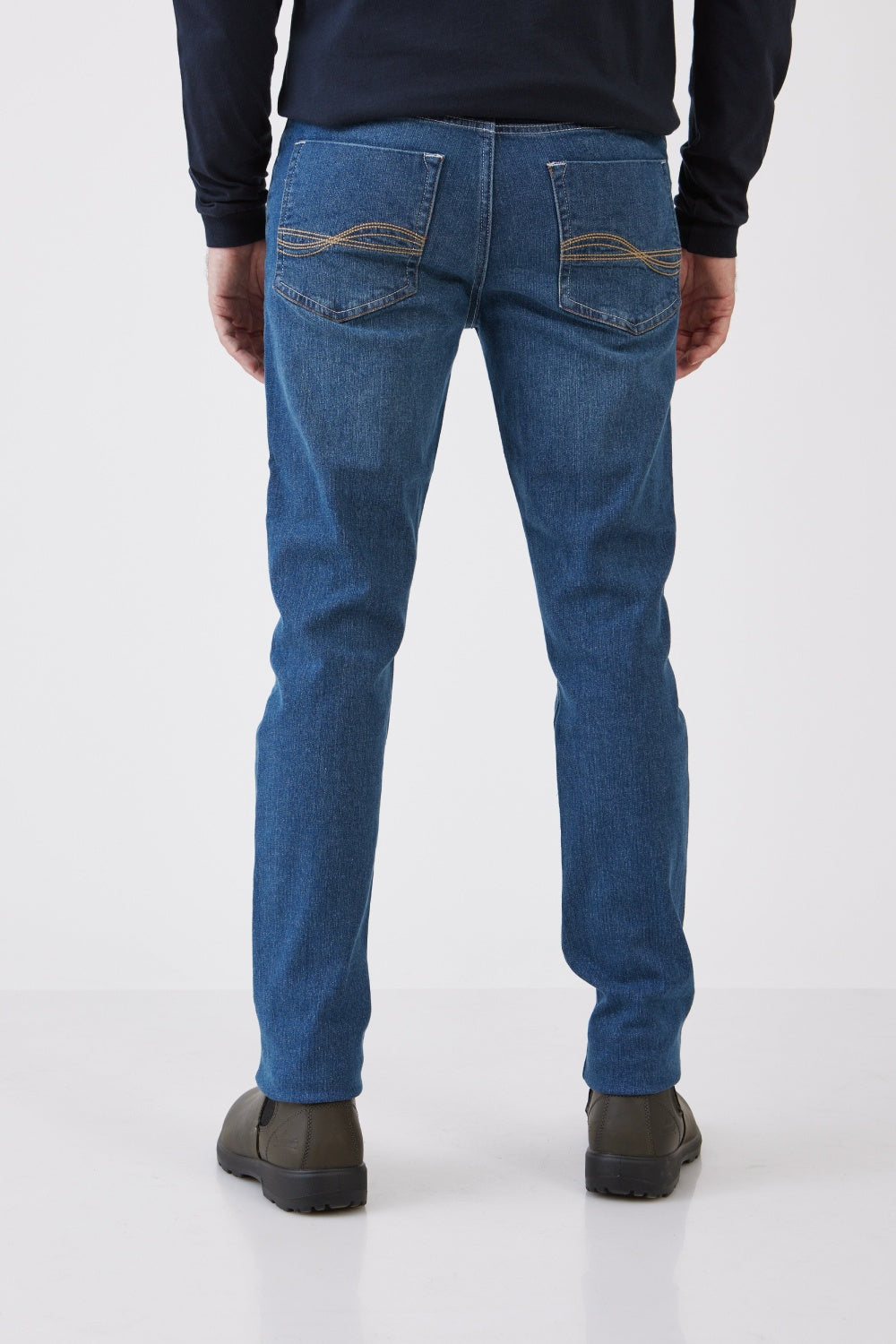 מכנסי ג'ינס בגזרת Regular - כחול WORKER