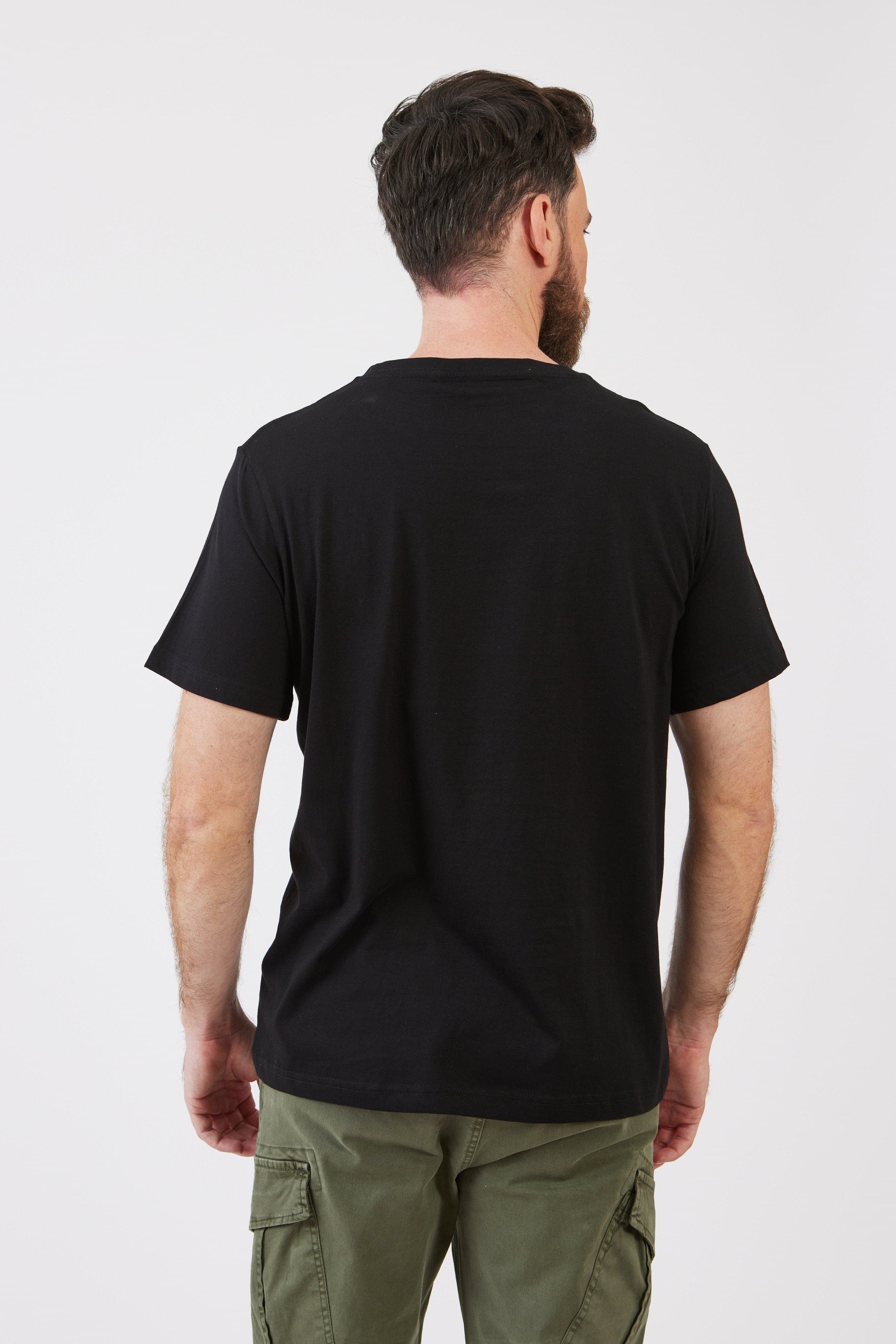 טישירט מידות גדולות - שחור WORKER