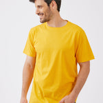 טישירט מידות גדולות - צהוב WORKER