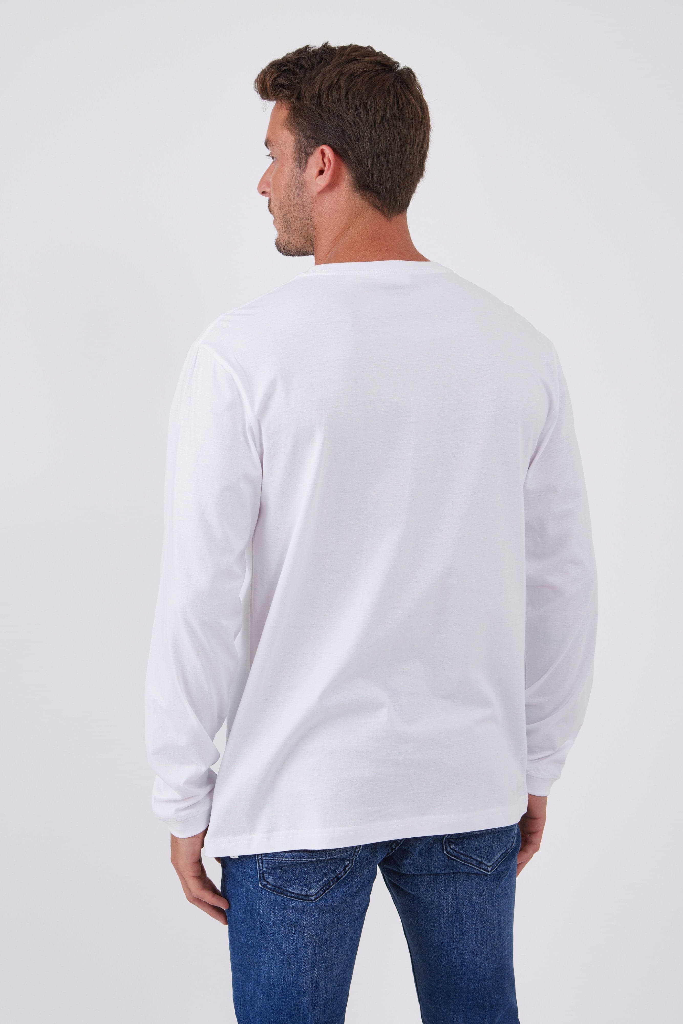 טישירט שרוול ארוך - לבן WORKER