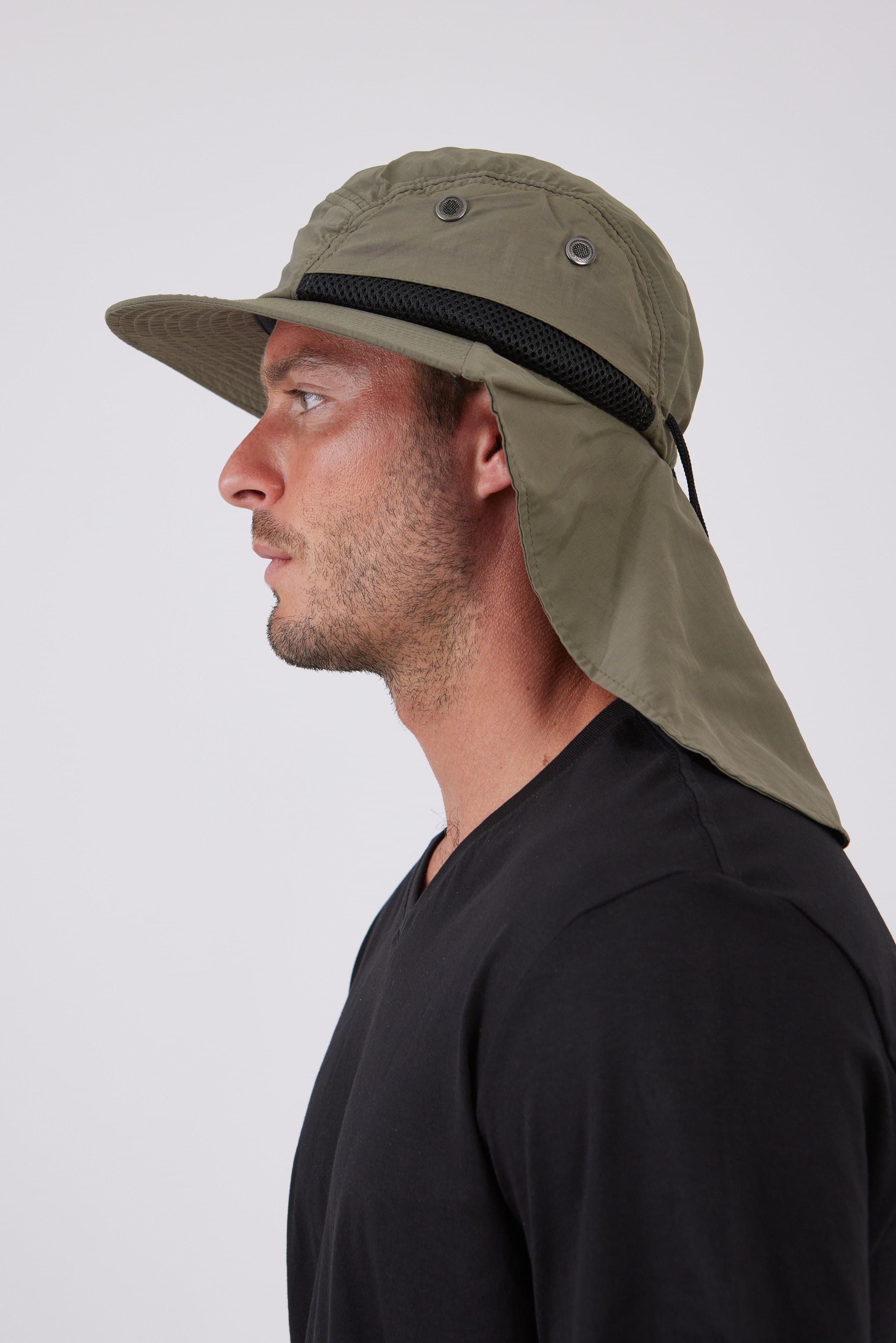 כובע סהרה חדש - זית WORKER