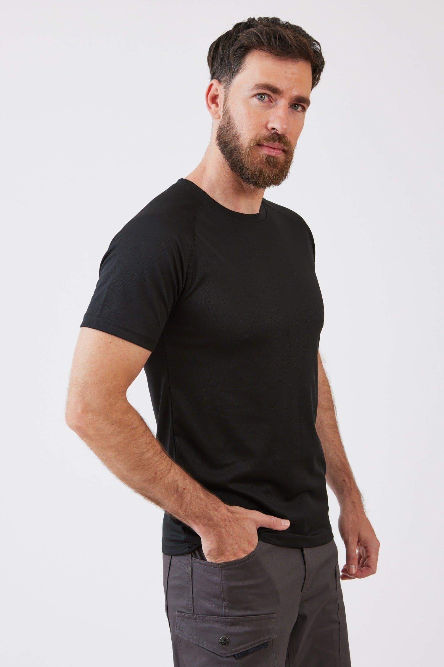 חולצת דרייפיט מרתון - שחור WORKER