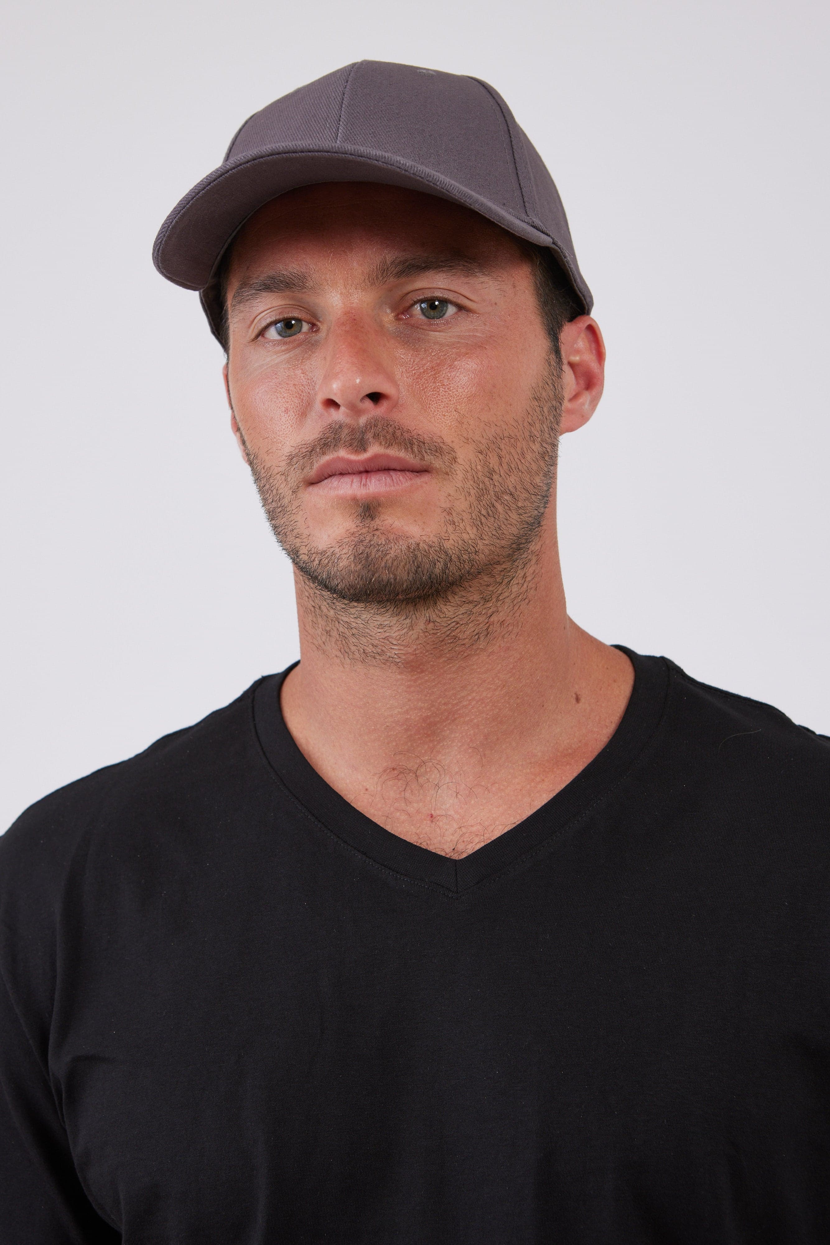 כובע ברש 6 פנל - אפור WORKER