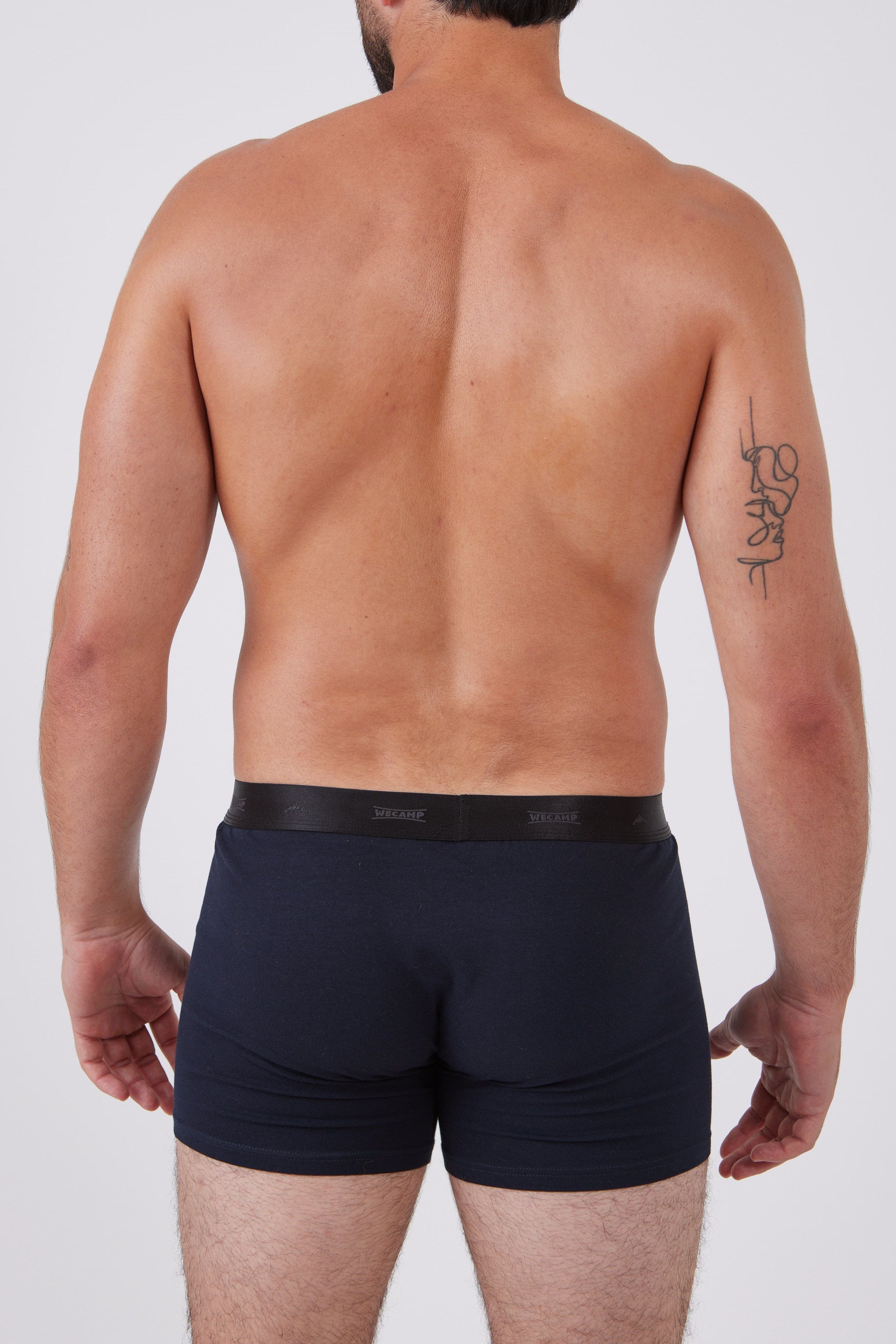 מארז 3 בוקסרים צמודים - שחור/מלאנז'/נייבי WECAMP