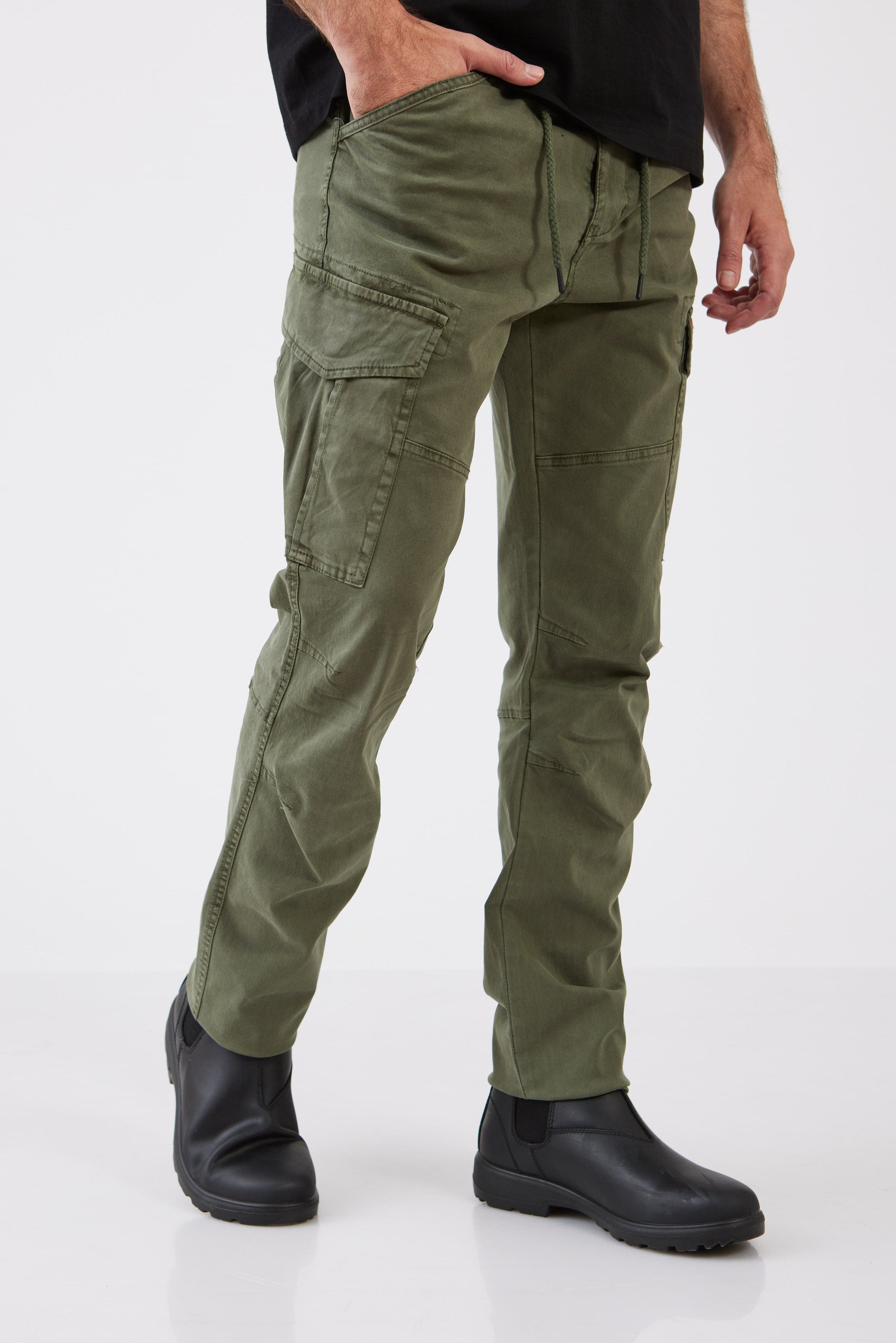 מכנסי דגמ"ח אקסטרים בגזרת Slim - זית WORKER