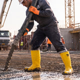 מגף בטיחות פוליאוריטן עם מגן - צהוב WORKER