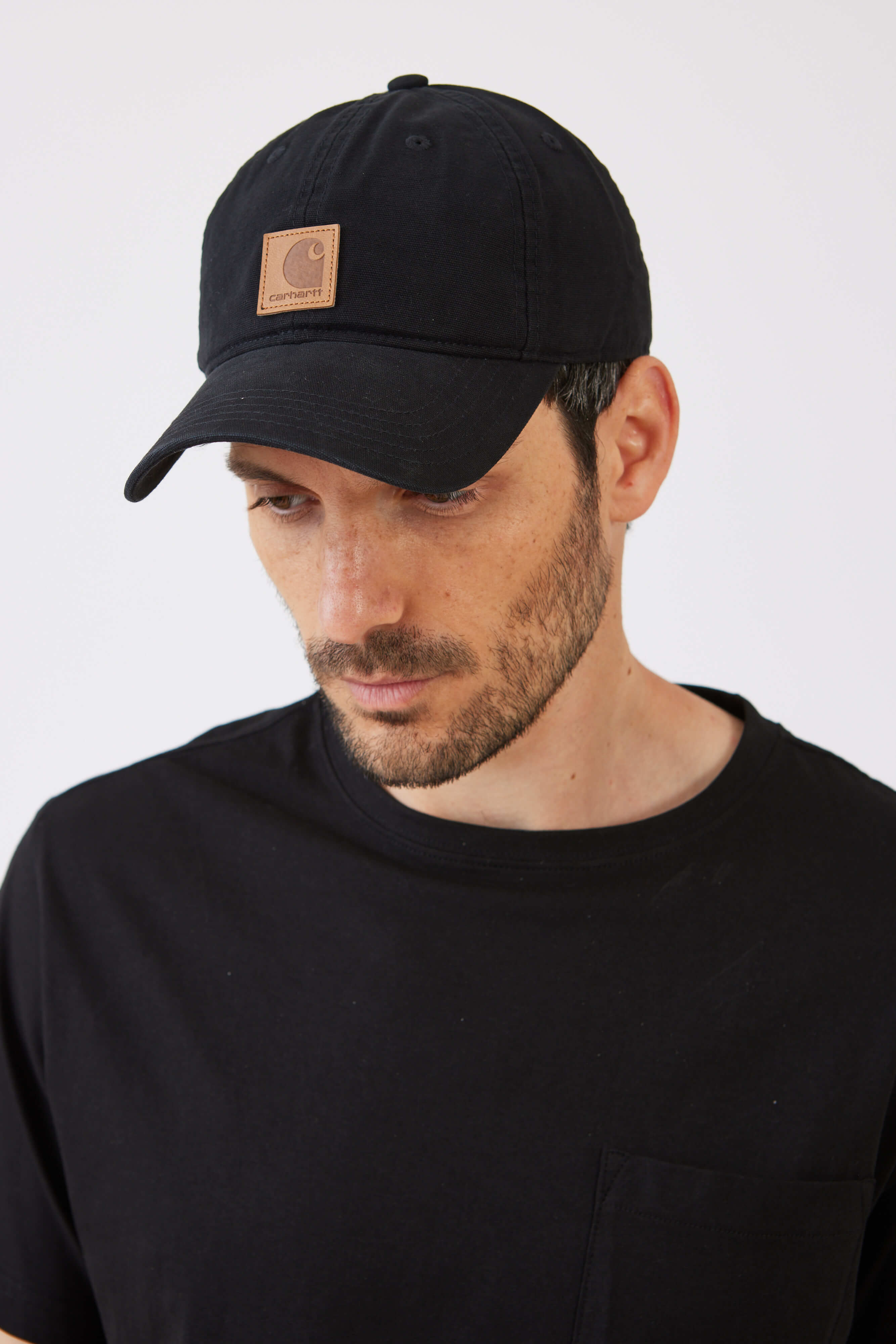 כובע מצחייה מכותנת קנבס - שחור CARHARTT