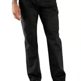 מכנסי חצי סרבל עם חזית כפולה - שחור CARHARTT