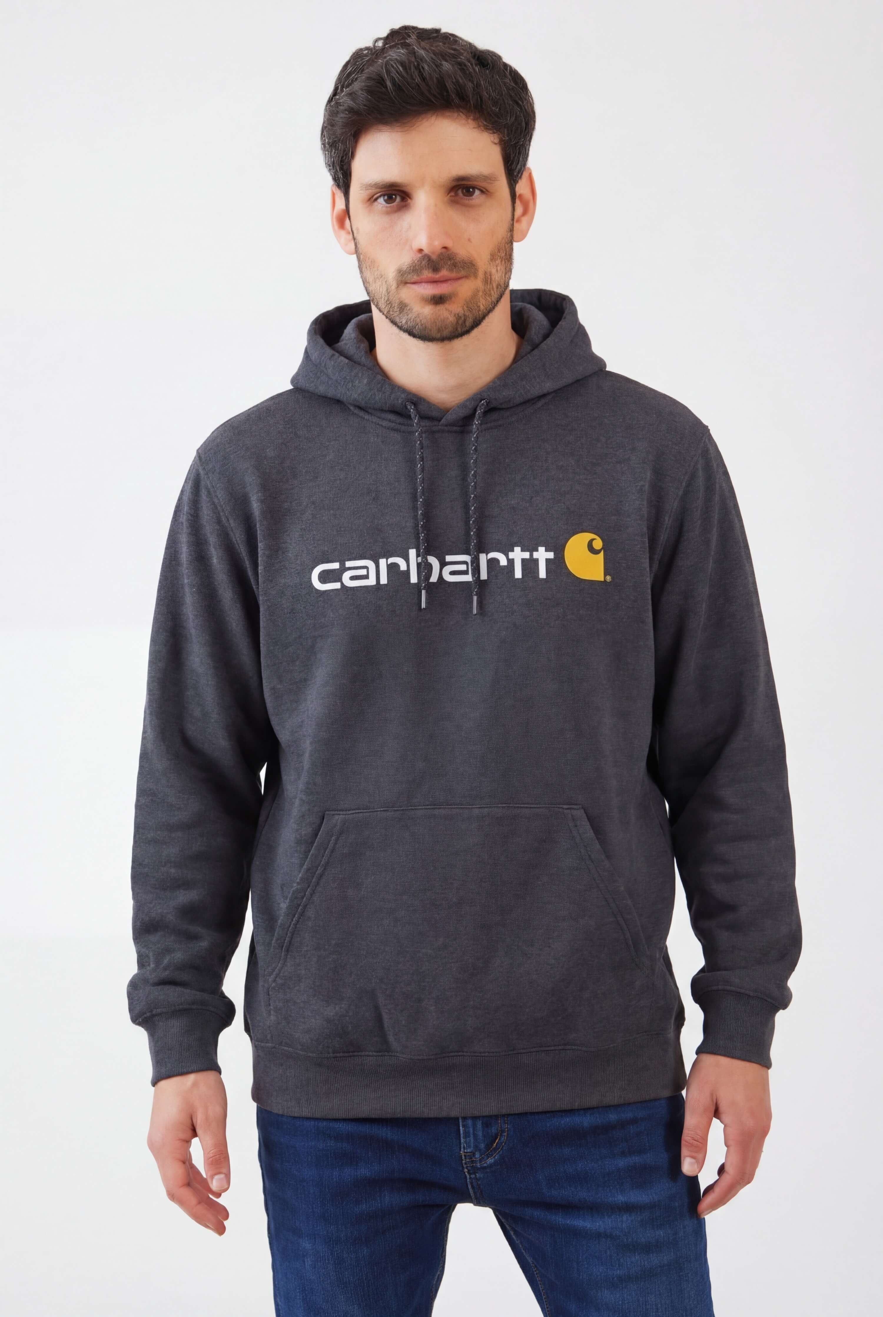 קפוצ'ון עם הדפס לוגו בגזרת Relaxed - אפור CARHARTT