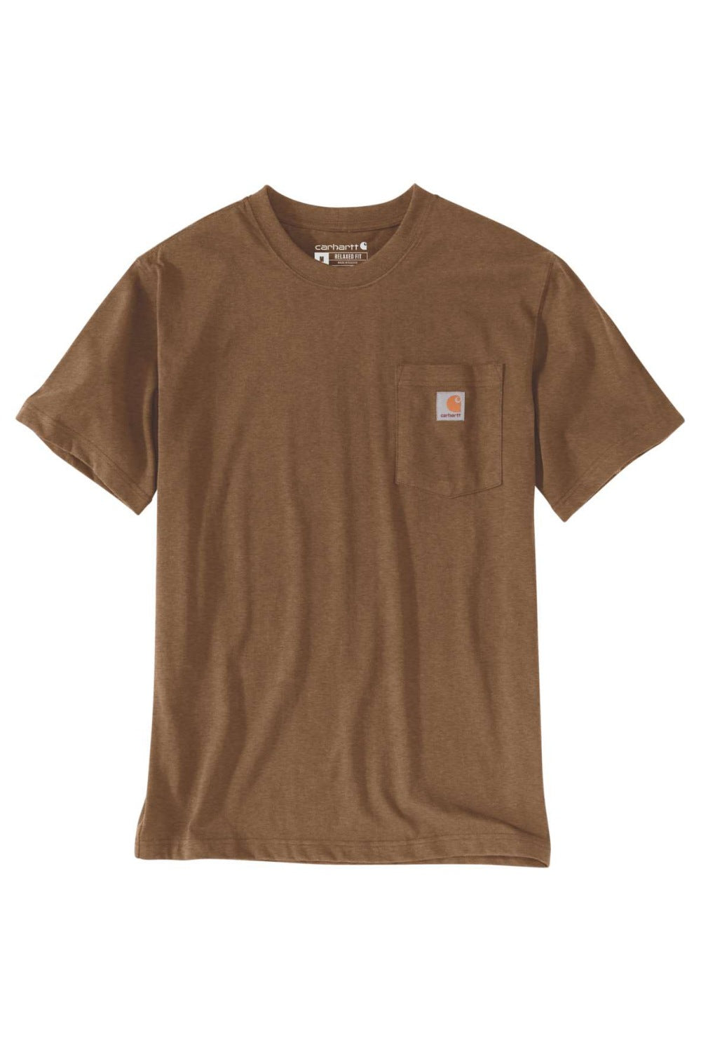 טישירט עם כיס ולוגו - חום CARHARTT