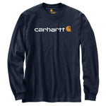 טישירט שרוול ארוך עם לוגו קדמי - כחול כהה CARHARTT