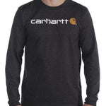 טישירט שרוול ארוך עם לוגו קדמי - אפור כהה CARHARTT