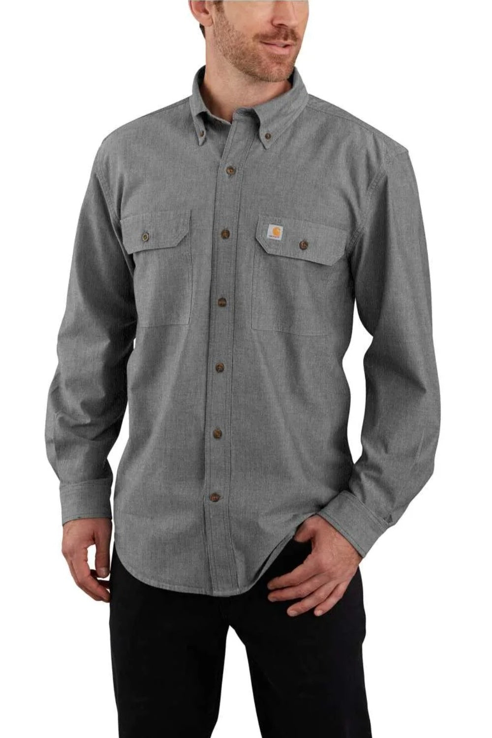חולצת עבודה מכופתרת - אפור CARHARTT