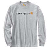 טישירט שרוול ארוך עם לוגו קדמי - אפור בהיר CARHARTT