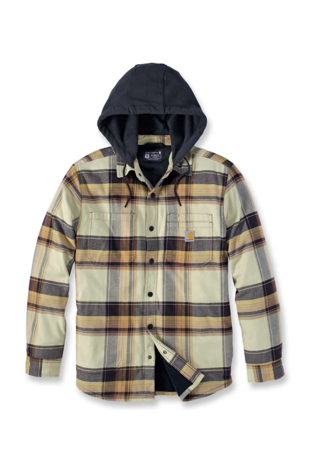חולצת קפוצ'ון פלאנל - צהוב CARHARTT