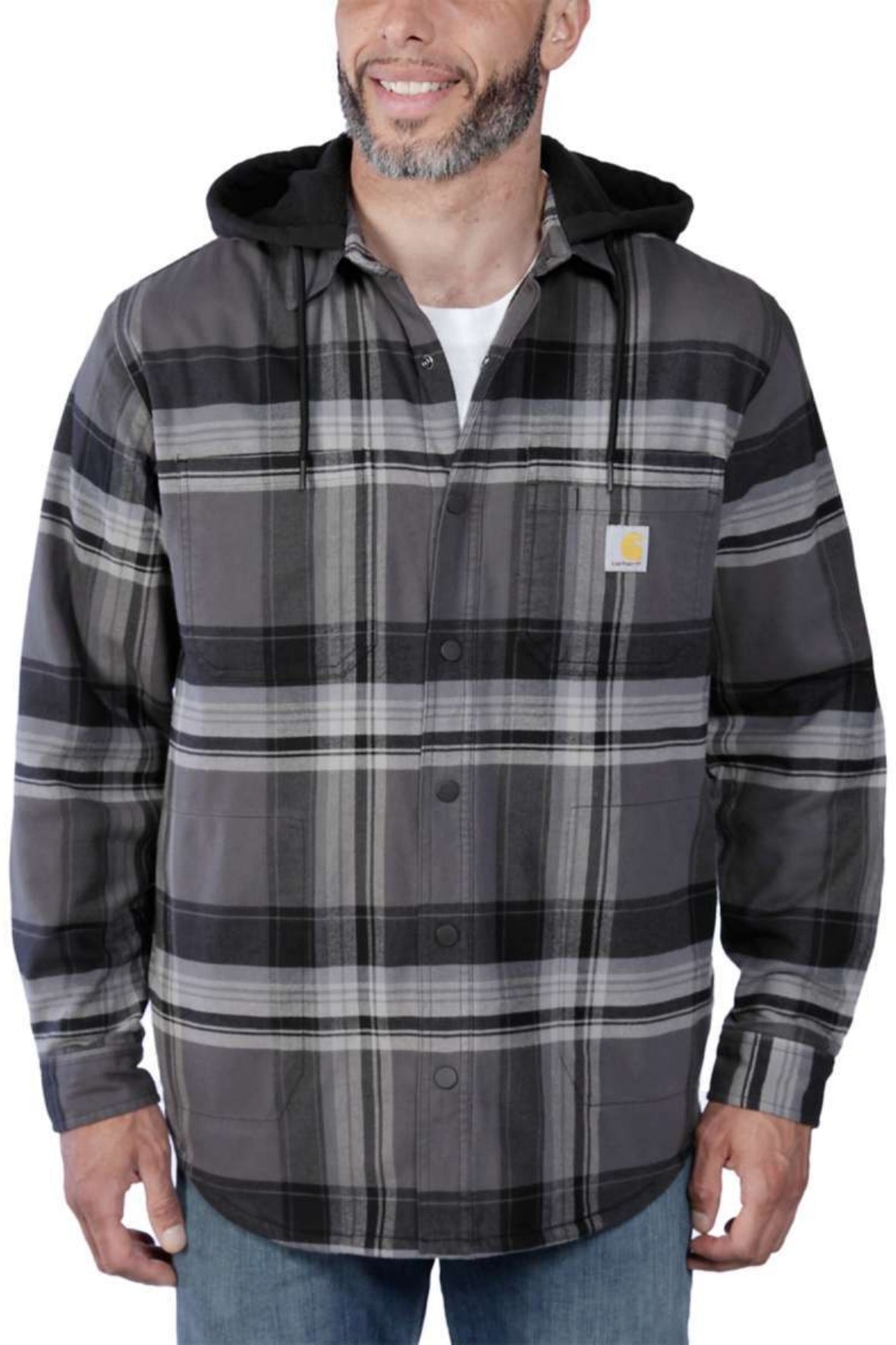 חולצת קפוצ'ון פלאנל - שחור CARHARTT