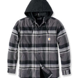 חולצת קפוצ'ון פלאנל - שחור CARHARTT