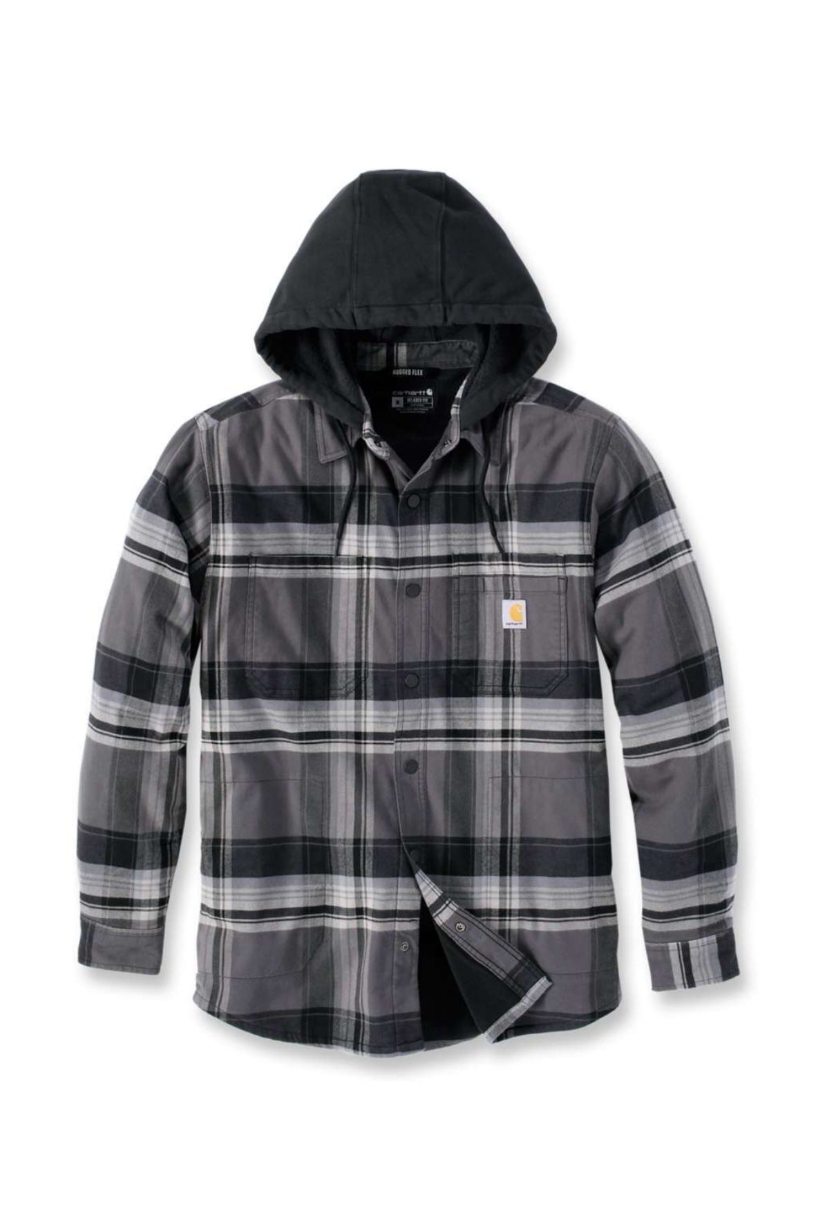 חולצת קפוצ'ון פלאנל - שחור CARHARTT