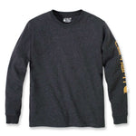 טישירט עם לוגו שרוול ארוך - אפור CARHARTT