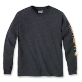 טישירט עם לוגו שרוול ארוך - אפור CARHARTT