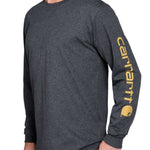 טישירט עם לוגו שרוול ארוך - אפור CARHARTT