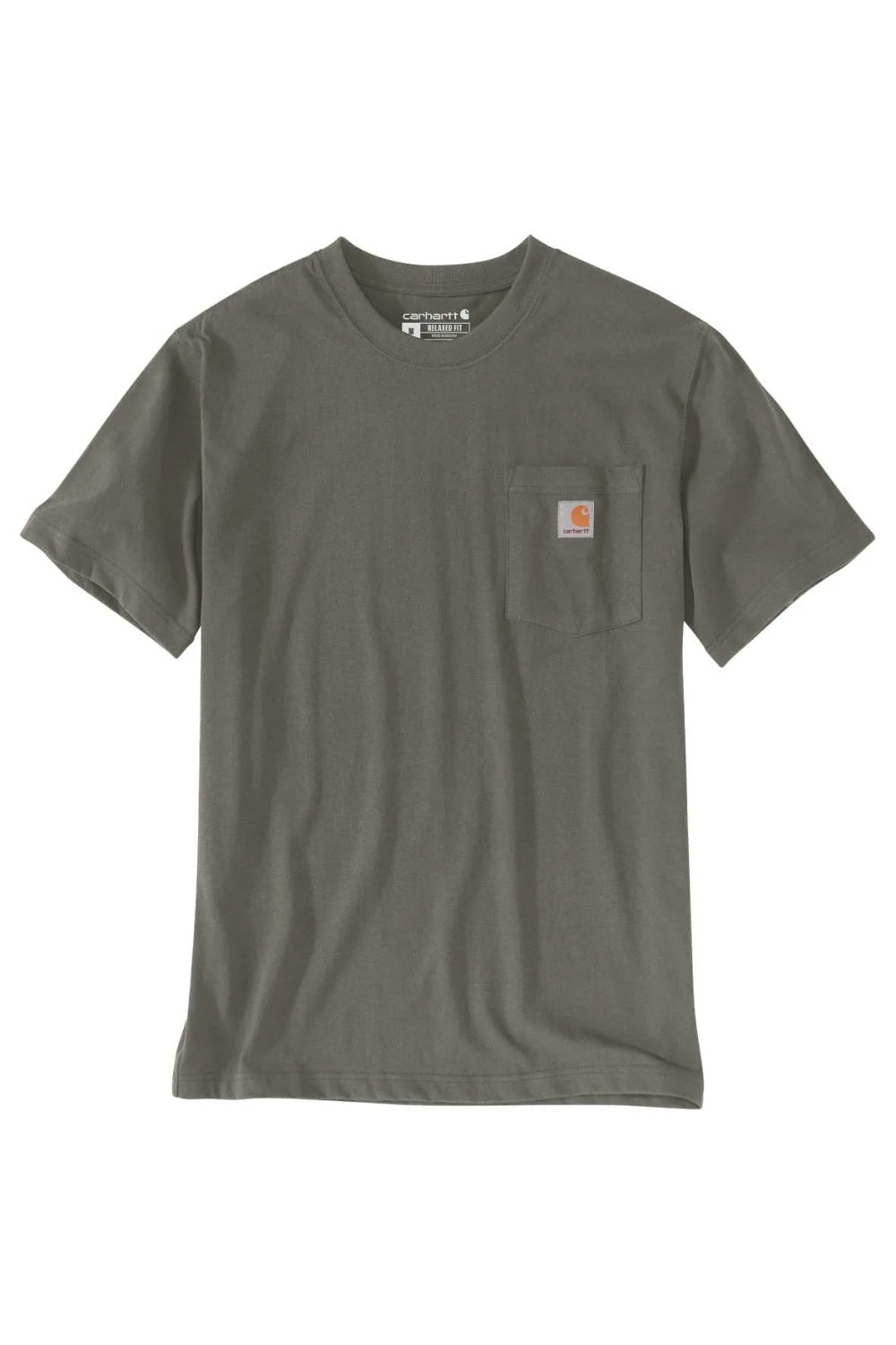 טישירט עם כיס ולוגו - זית CARHARTT