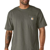 טישירט עם כיס ולוגו - זית CARHARTT