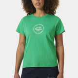 טישירט לנשים עם לוגו קדמי - ירוק