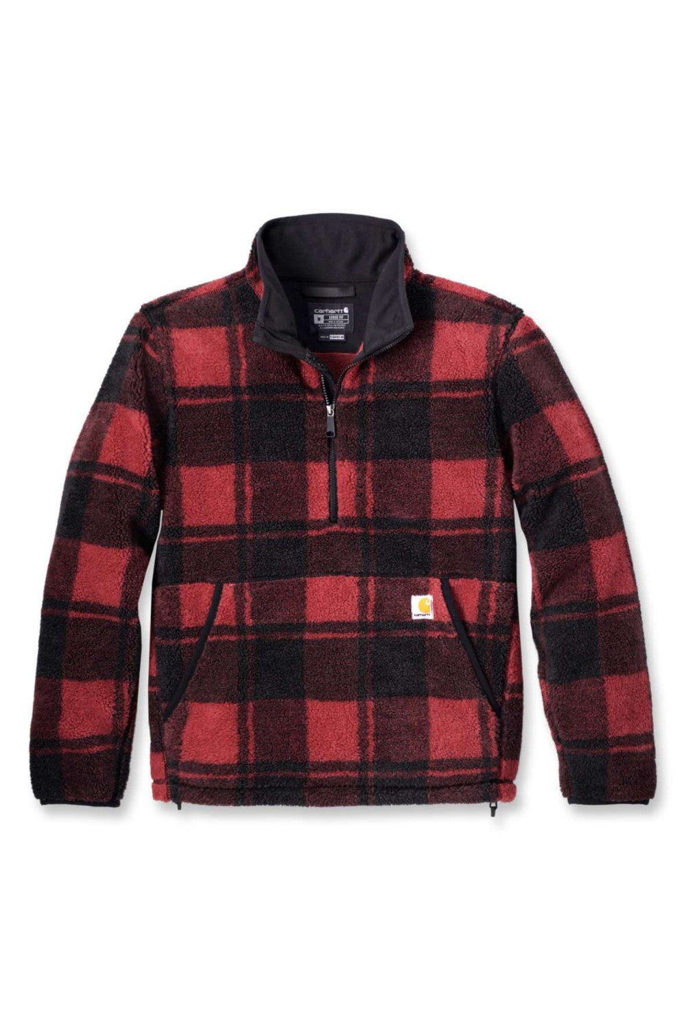 פולאובר פליס רחב - אדום משבצות CARHARTT