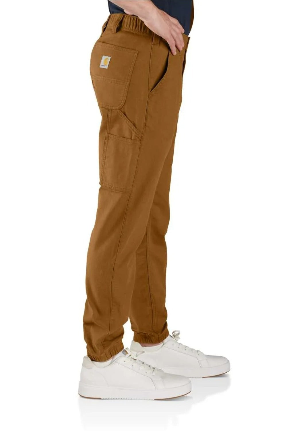 מכנסי חצי סרבל בגזרת Relaxed - חום CARHARTT