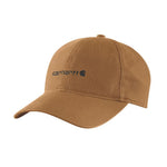 כובע מצחייה מקנבס עם לוגו רקום - חום CARHARTT
