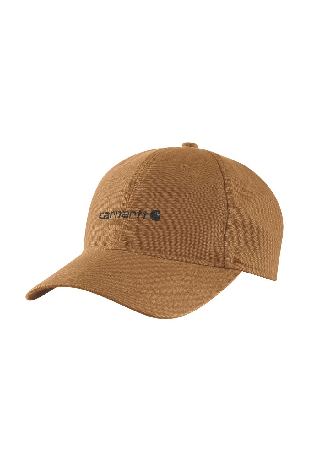 כובע מצחייה מקנבס עם לוגו רקום - חום CARHARTT