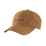 כובע מצחייה מקנבס עם לוגו רקום - חום CARHARTT