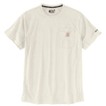 טישירט ®FORCE עם כיס ולוגו - שמנת CARHARTT