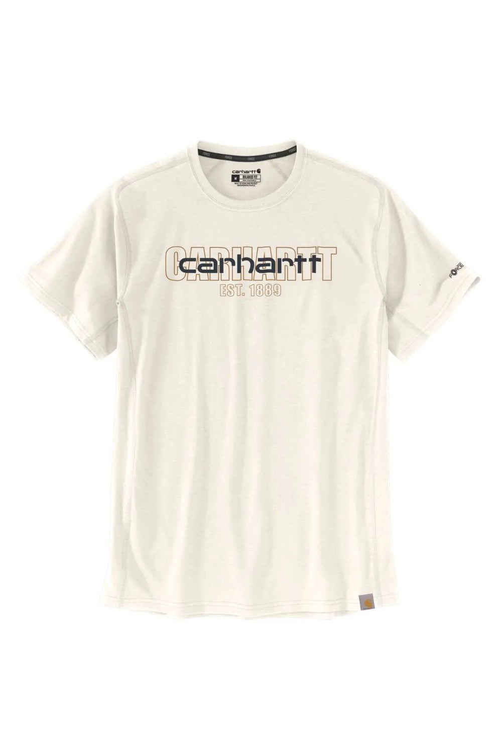 טישירט FORCE® עם לוגו קדמי - לבן CARHARTT