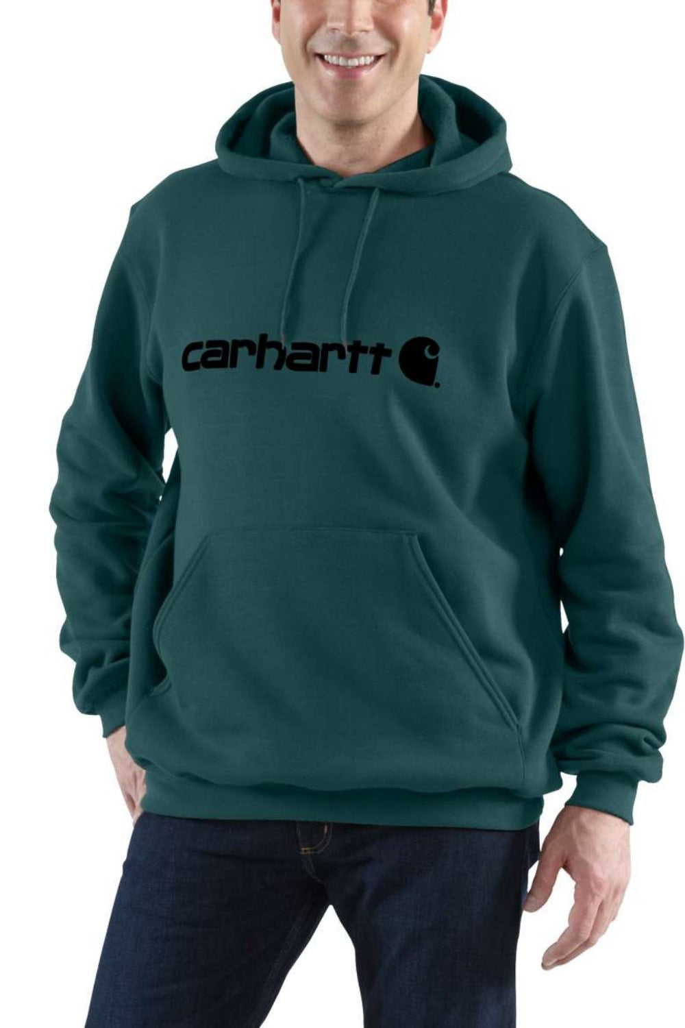קפוצ'ון עם הדפס לוגו - ירוק CARHARTT