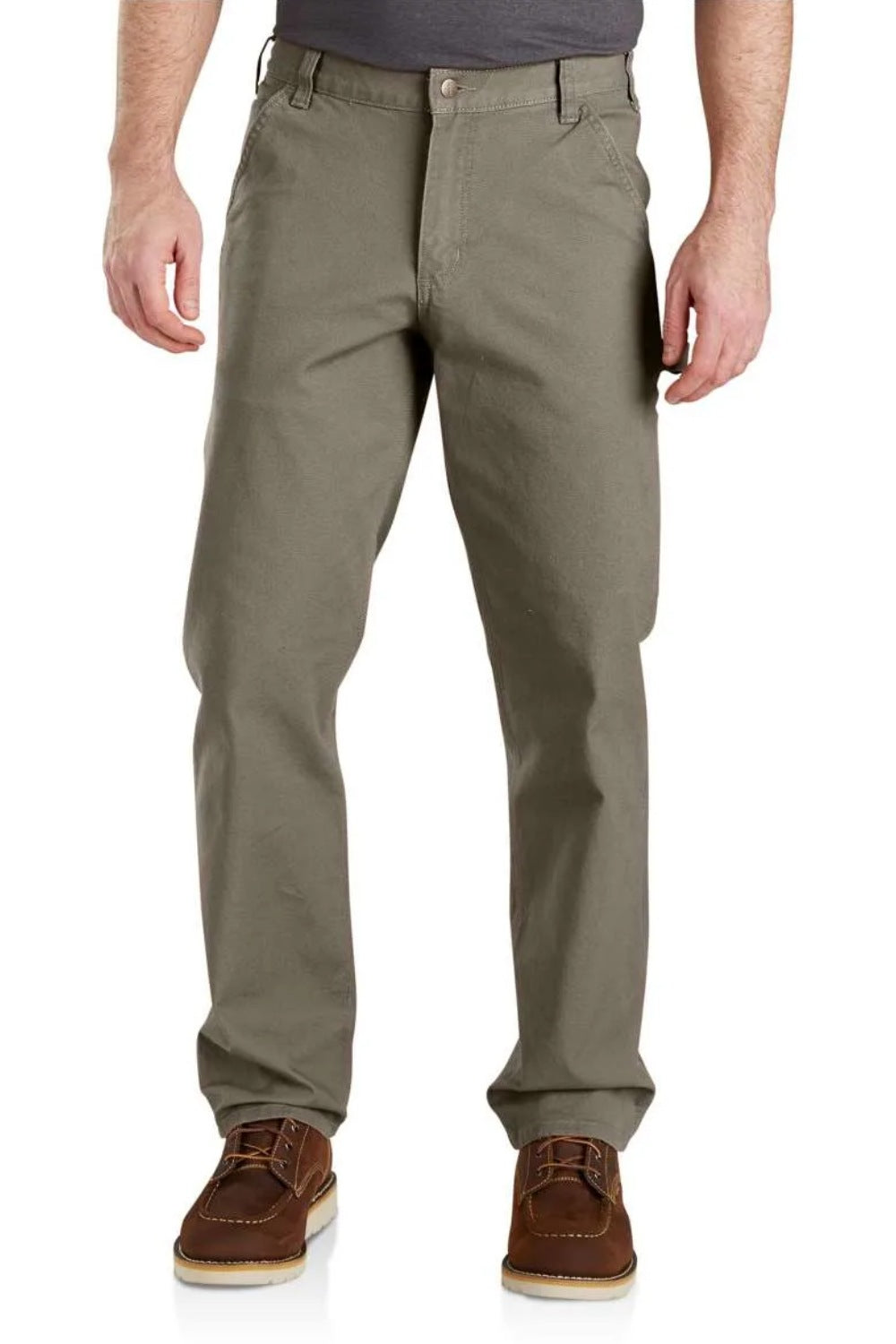 מכנסי חצי סרבל מבד דאק - חום CARHARTT