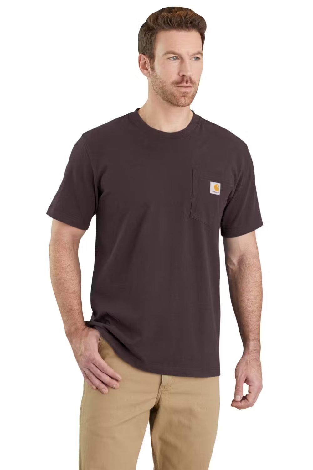 טישירט עם כיס ולוגו - סגול CARHARTT