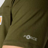 טישירט ®FORCE עם כיס ולוגו - ירוק CARHARTT