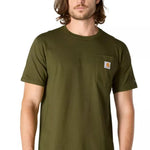 טישירט ®FORCE עם כיס ולוגו - ירוק CARHARTT