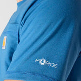 טישירט ®FORCE עם כיס ולוגו - כחול CARHARTT