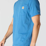 טישירט ®FORCE עם כיס ולוגו - כחול CARHARTT