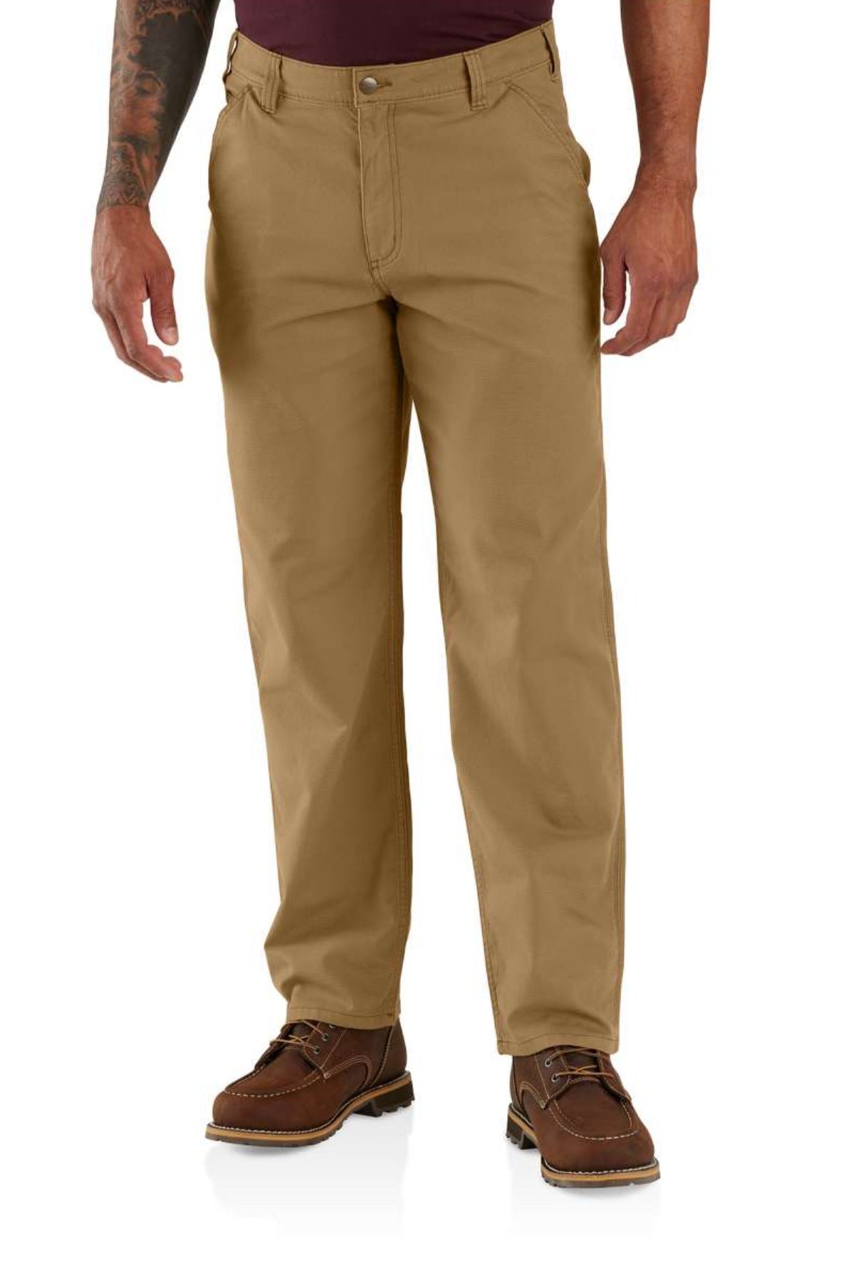 מכנסי חצי סרבל ריגבי Loose Fit - חום CARHARTT