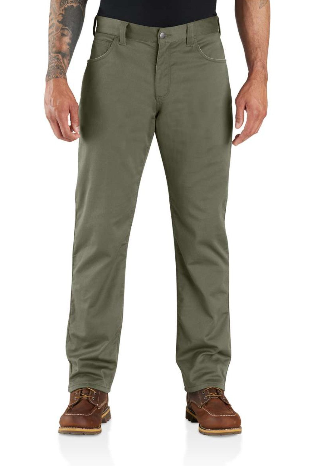 מכנסי דגמ"ח FORCE® עם בטנת פליז - זית CARHARTT