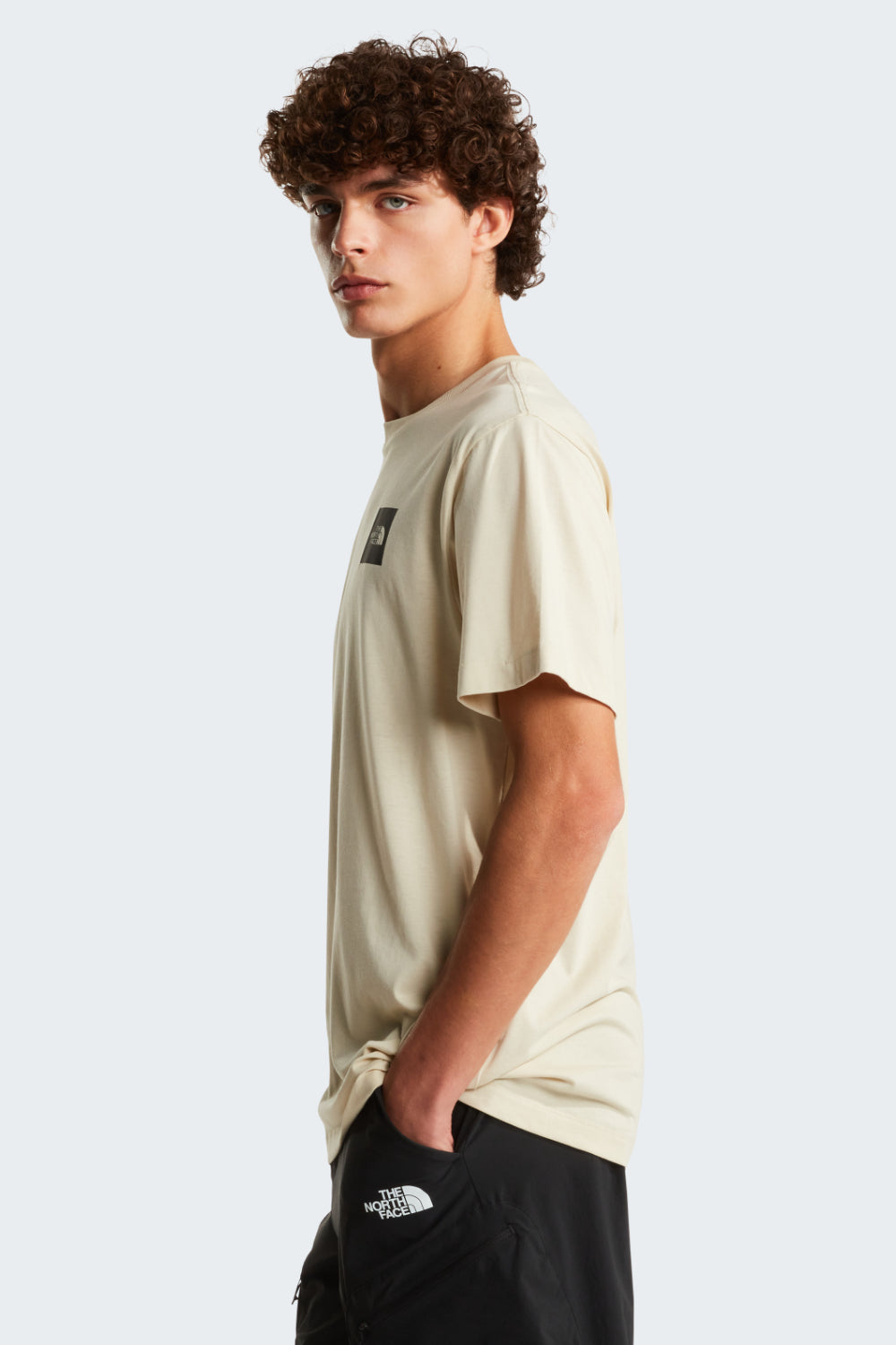 טישירט עם הדפס לוגו Evolution Box - שמנת The North Face