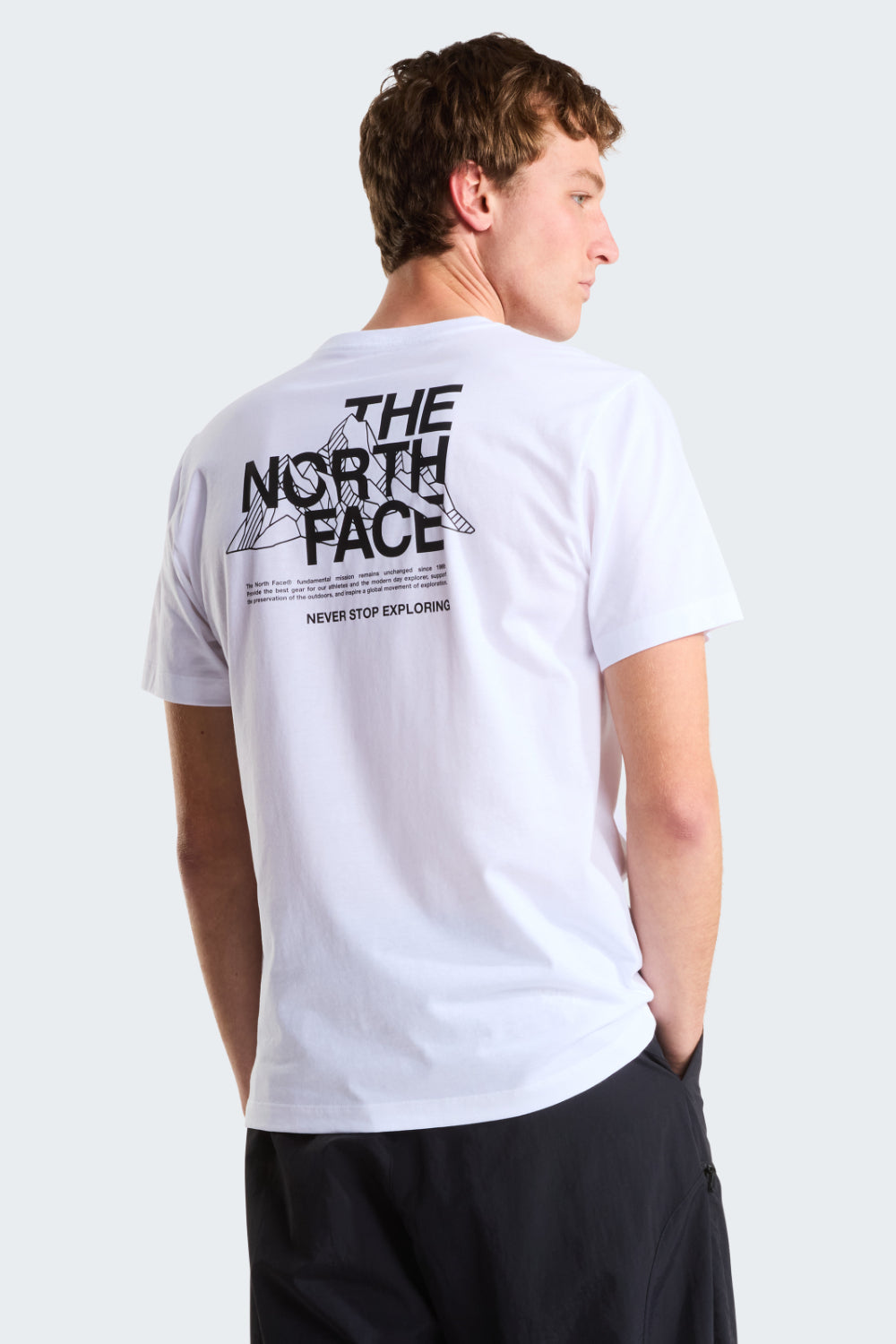 טישירט עם הדפס גרפי Mountain - לבן The North Face
