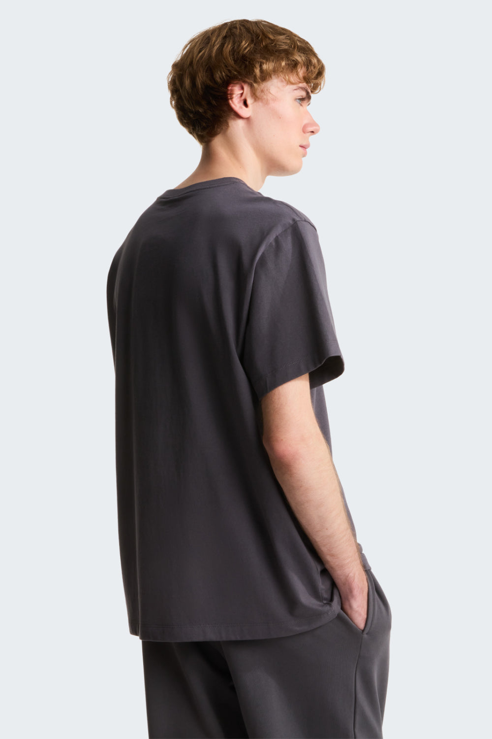 טישירט קצרה ESSENTIAL CENTRE LOGO - אפור North Face