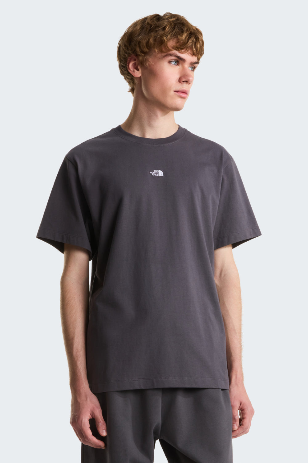 טישירט קצרה ESSENTIAL CENTRE LOGO - אפור North Face