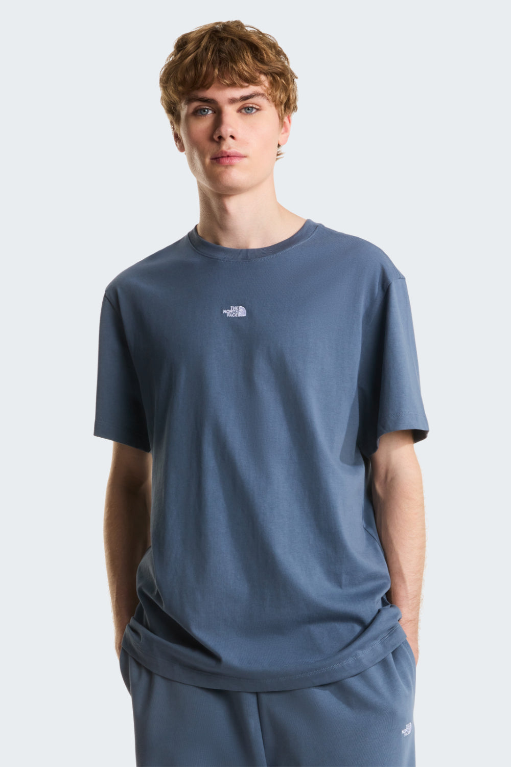 טישירט קצרה ESSENTIAL CENTRE LOGO - אפור North Face